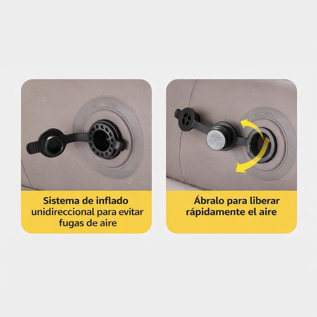 Colchón hinchable Marz - Cama portátil para camping y para invitados