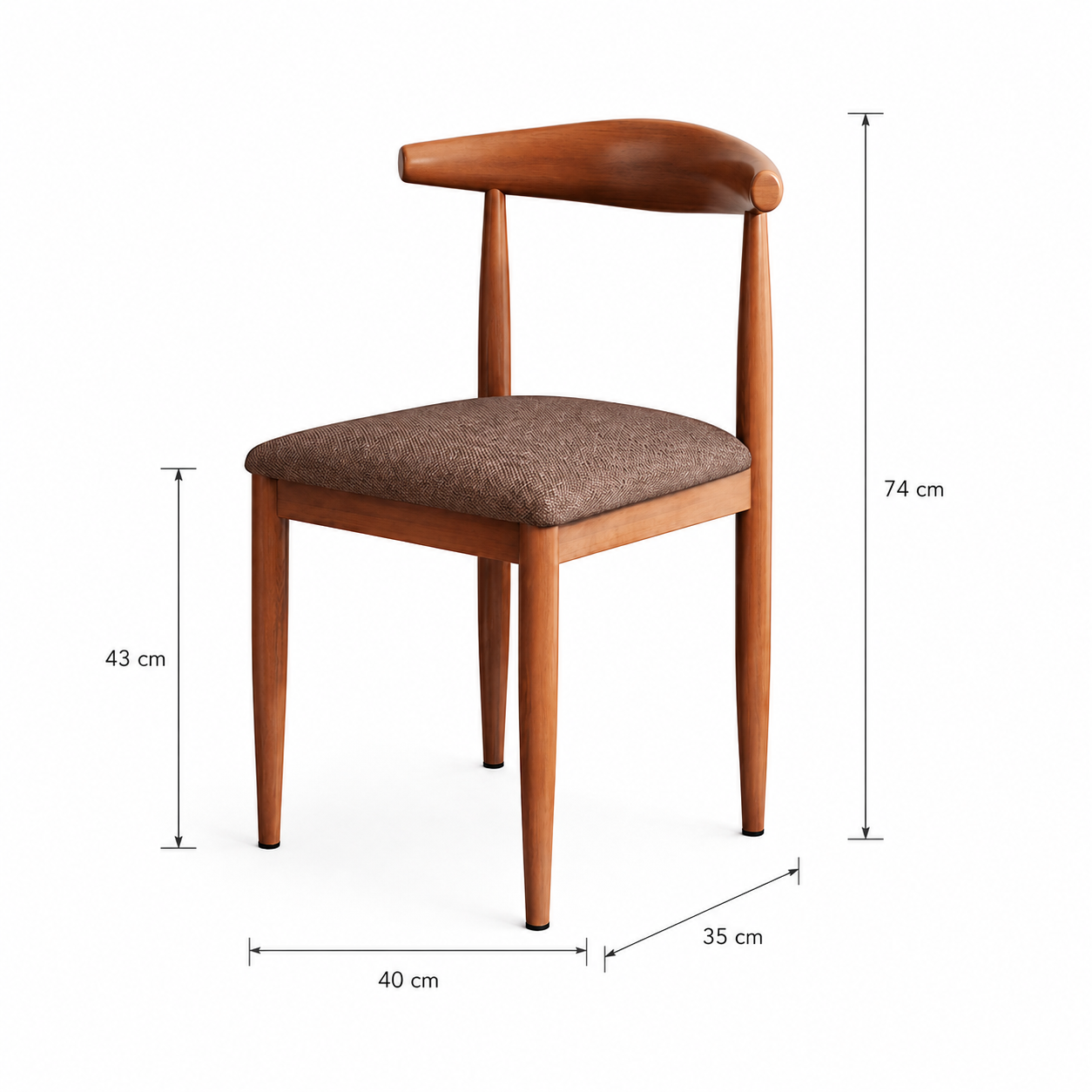 Silla de comedor Turner de estilo moderno de mediados de siglo
