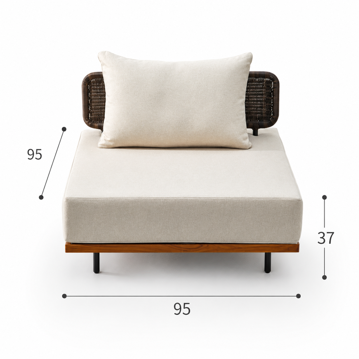 Conjunto de sofás y mesas de exterior Brazu - Conjunto de 7 piezas para exteriores (sin código de barras)