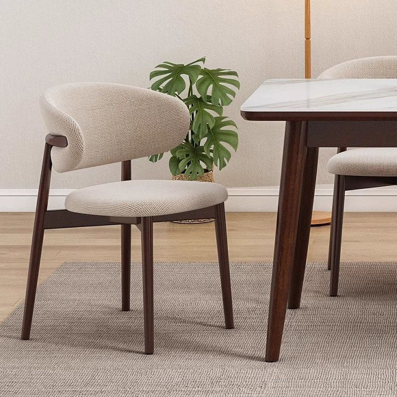 Silla de Comedor Celine | Asiento y Respaldo Redondeados | Tela Texturizada | Estructura de Acero