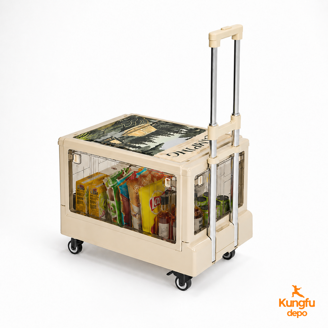 Carro Utilitario Plegable Nomad Pro 3 en 1 | Caja + Carrito + Mesa | Ruedas y Manija Telescópica