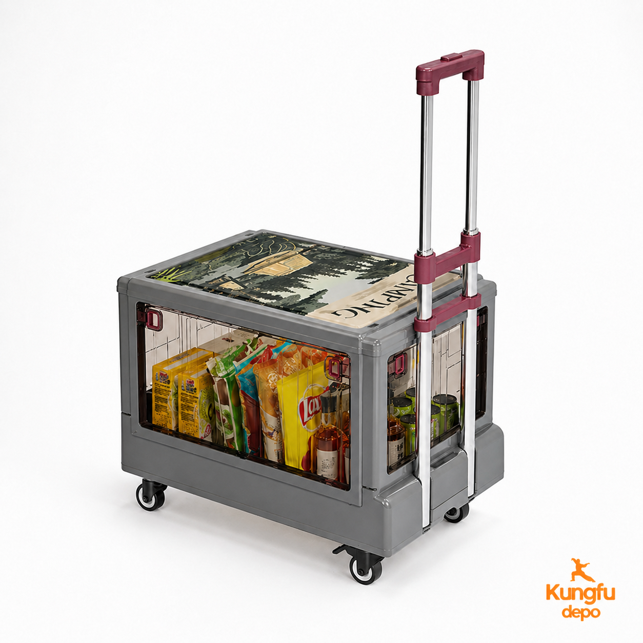Carro Utilitario Plegable Nomad Pro 3 en 1 | Caja + Carrito + Mesa | Ruedas y Manija Telescópica