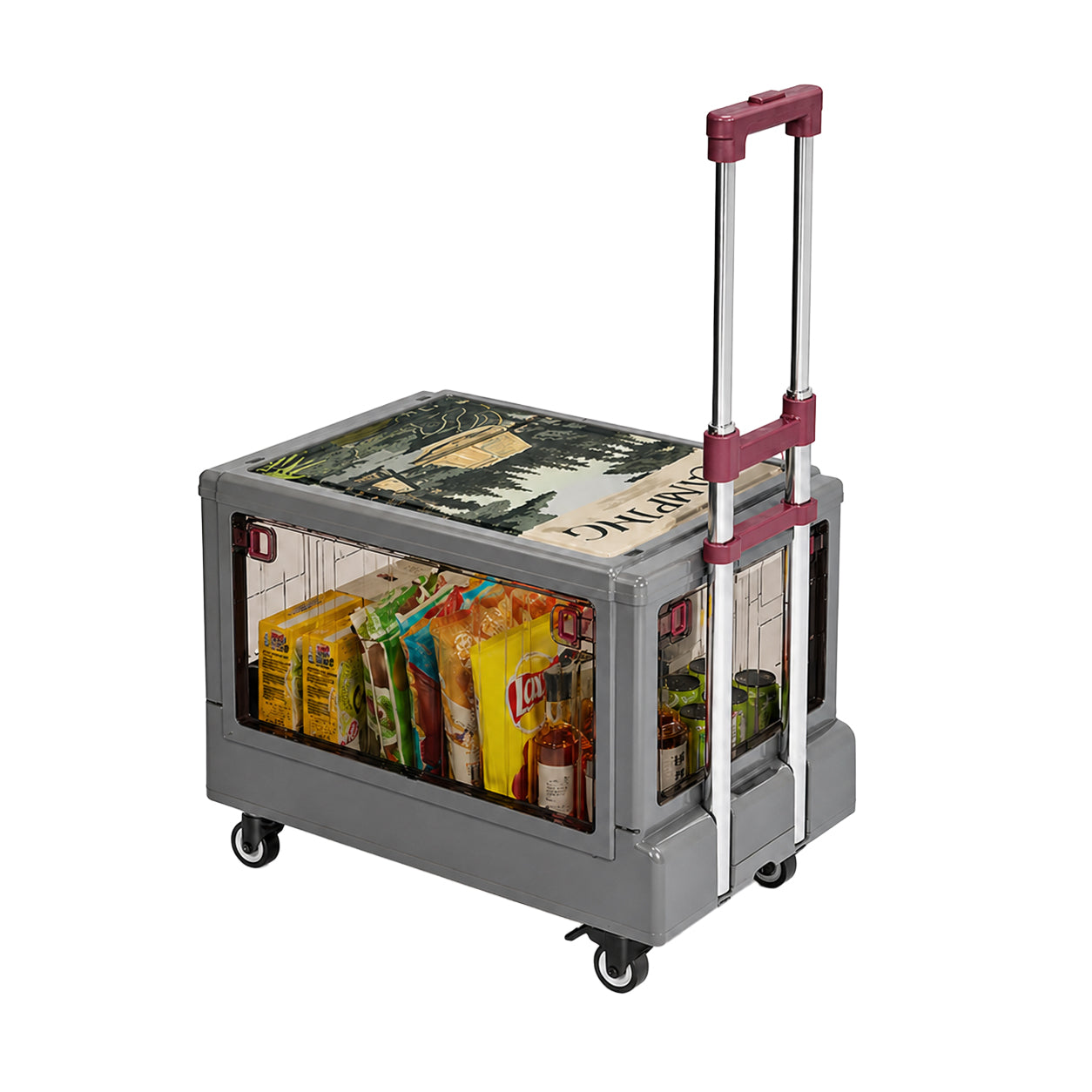 Carro Utilitario Plegable Nomad Pro 3 en 1 | Caja + Carrito + Mesa | Ruedas y Manija Telescópica