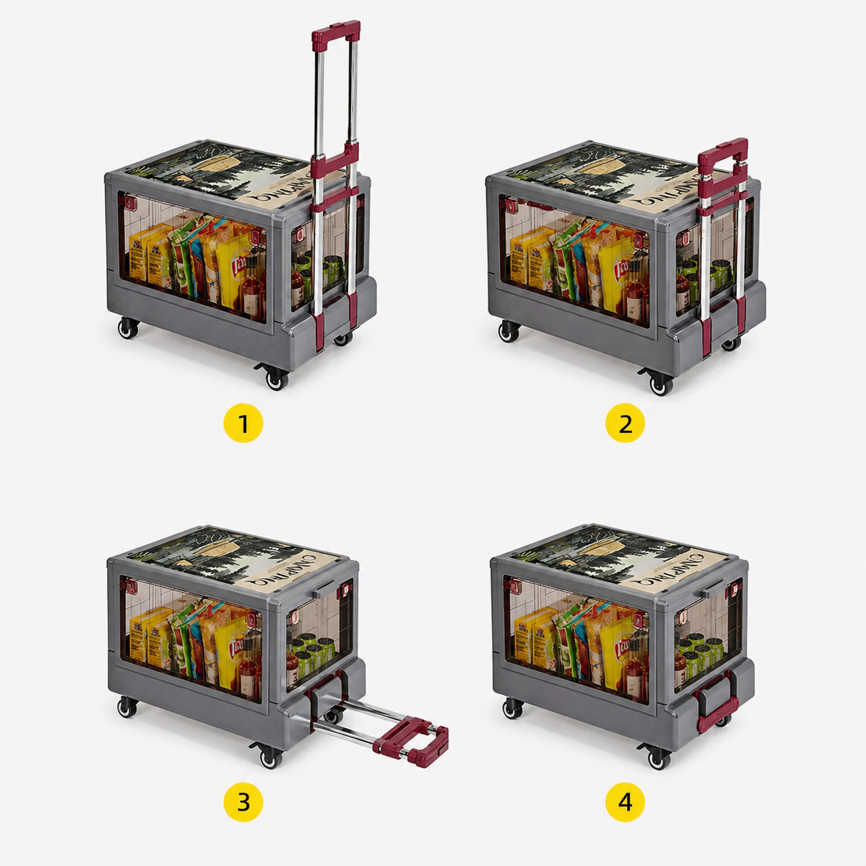 Carro Utilitario Plegable Nomad Pro 3 en 1 | Caja + Carrito + Mesa | Ruedas y Manija Telescópica
