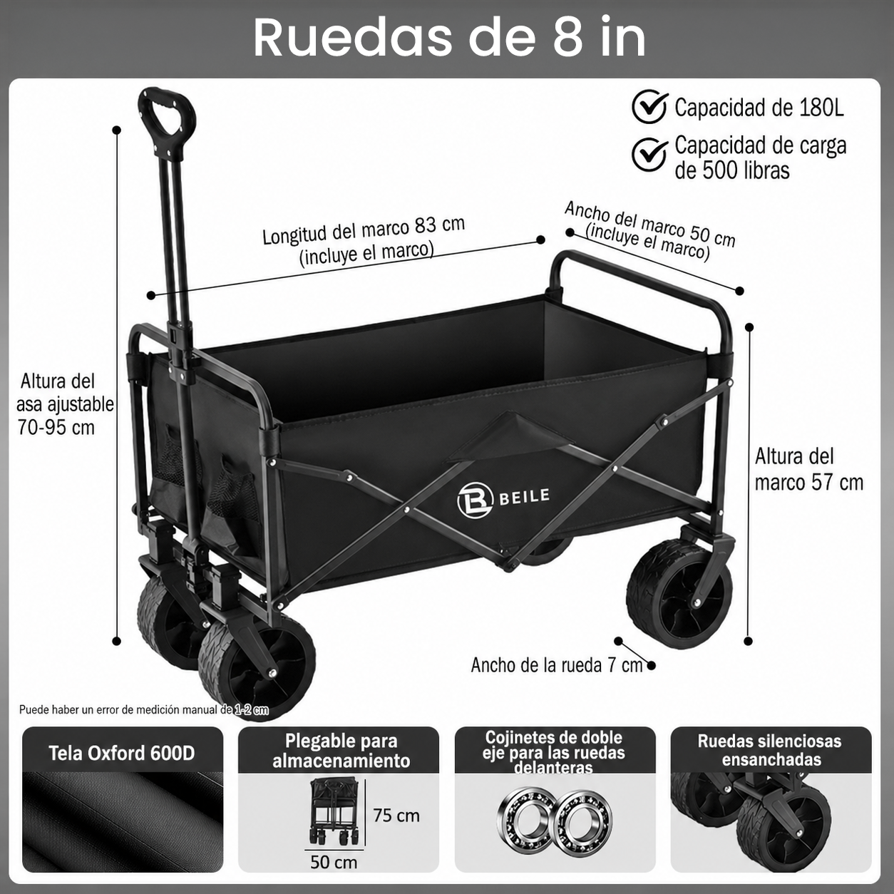 Carro plegable de alta resistencia Calvin Expedition
