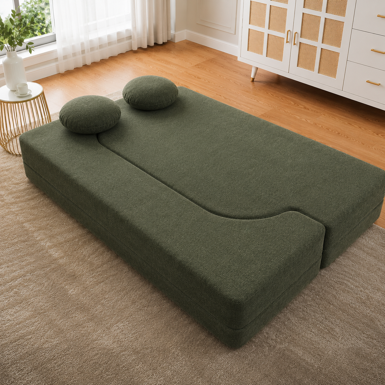 Sofá cama Vixe con cojines