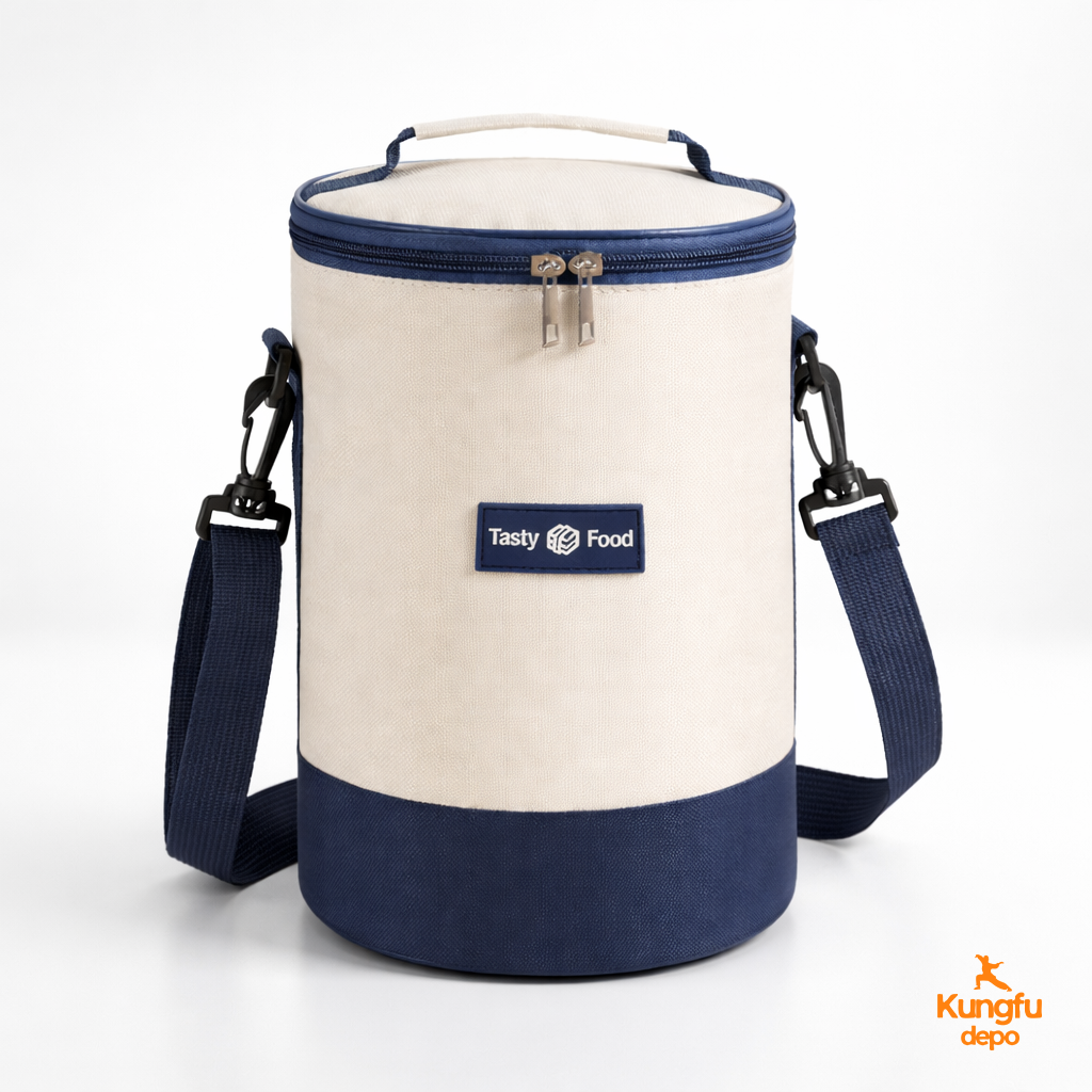 Bolsa térmica portátil tipo cubo – Aislada con correa para el hombro
