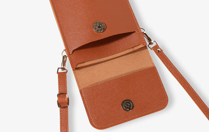 Bolsa bandolera para teléfono en piel sintética con correa ajustable