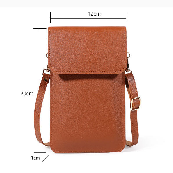 Bolsa bandolera para teléfono en piel sintética con correa ajustable