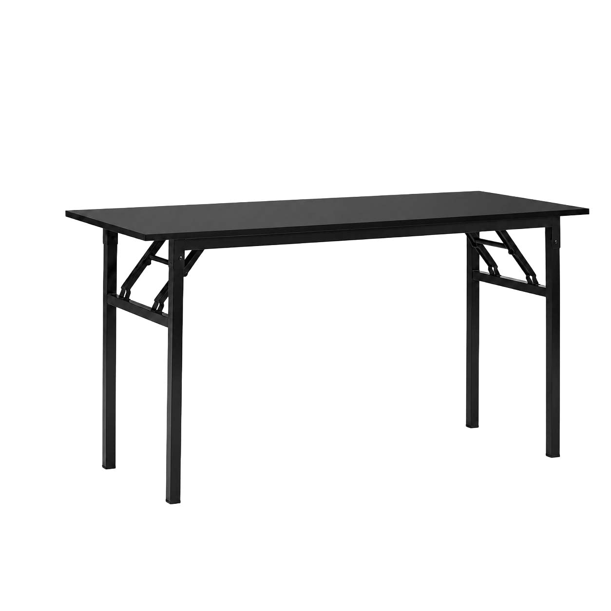 Mesa Plegable Rectangular Halan – Tablero MDF, Estructura De Acero Negro, 3 Tamaños y 2 Colores