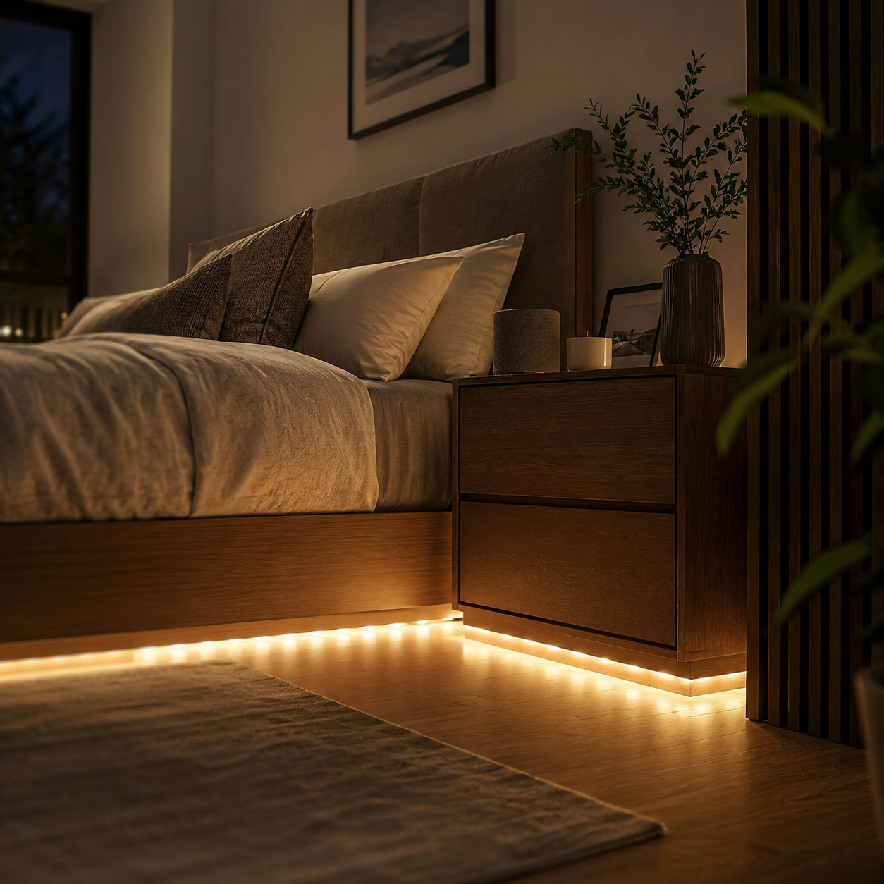 Tira LED USB con sensor de barrido de mano Lea — brillo ajustable, blanca o cálida, 2-4 metros.