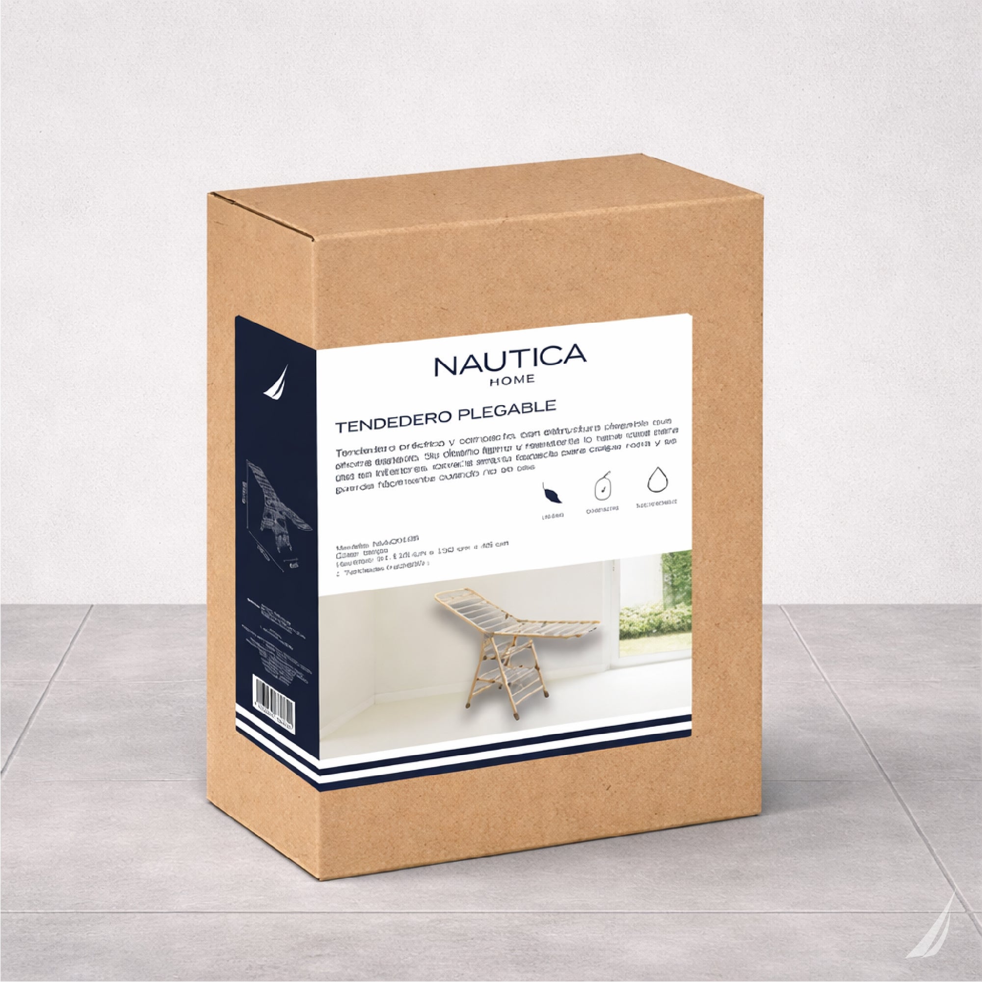 Tendedero Nautica Plegable Ropa Aluminio Resistente Practico