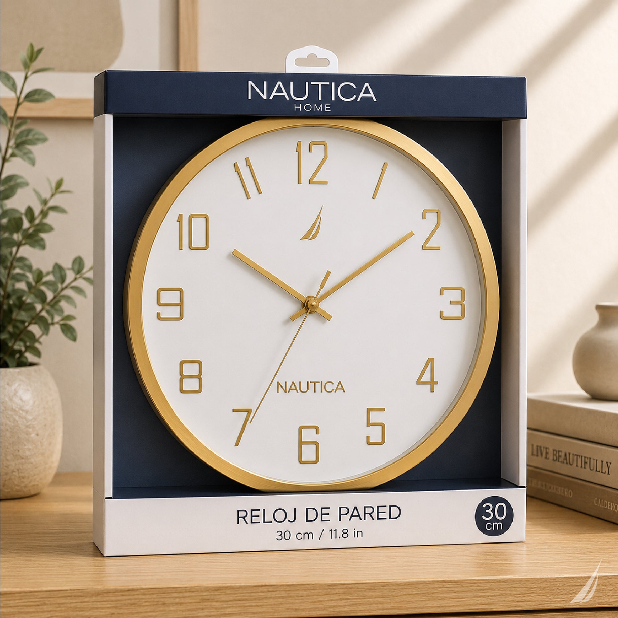 Reloj De Pared Nautica Moderno Elegante Decorativo Silencioso
