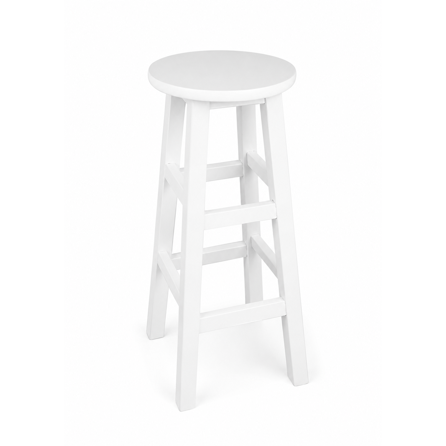 Banco alto Dinorah — asiento redondo, 60 cm de altura.