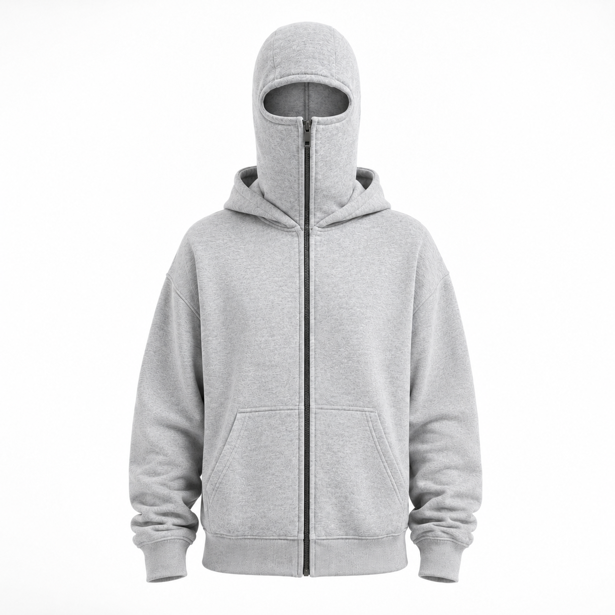 Chamarra Hoodie Oversized con Capucha Balaclava Integrada para Hombre
