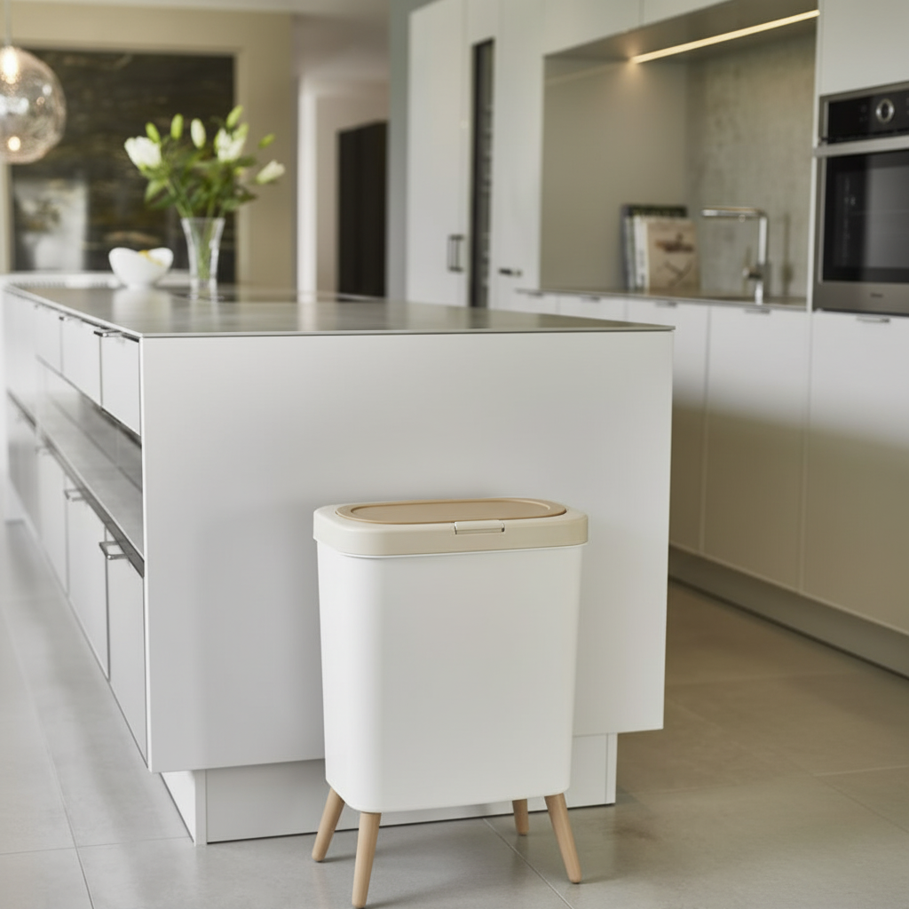 Papelera con patas estilo nórdico Evi