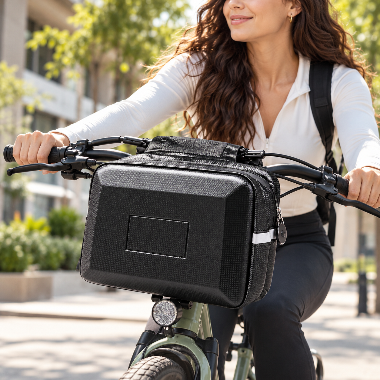 Mochila para Bicicleta Color Negro, Almacenamiento de Objetos | Banana Way
