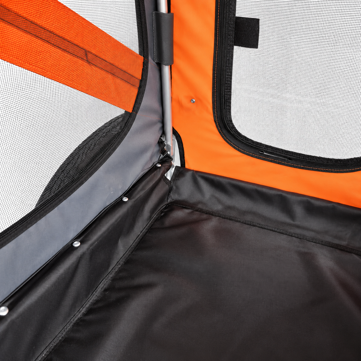 Carrito Transportador De Mascotas Para Bicicleta, Color Naranja/Gris - Banana Way