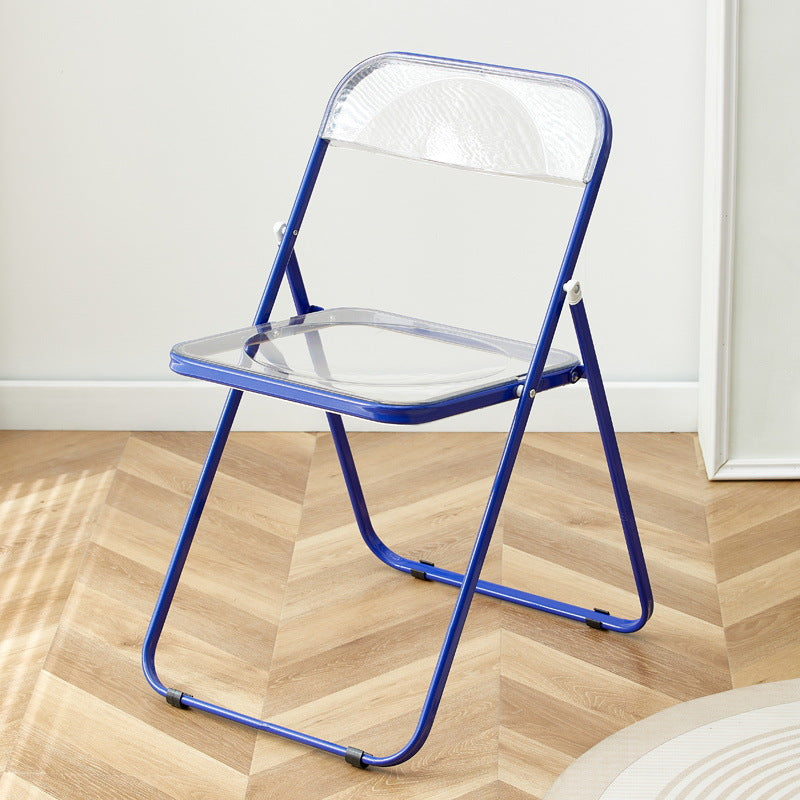 Silla plegable de acrílico transparente Ida - Silla Ghost con estructura de acero cromado