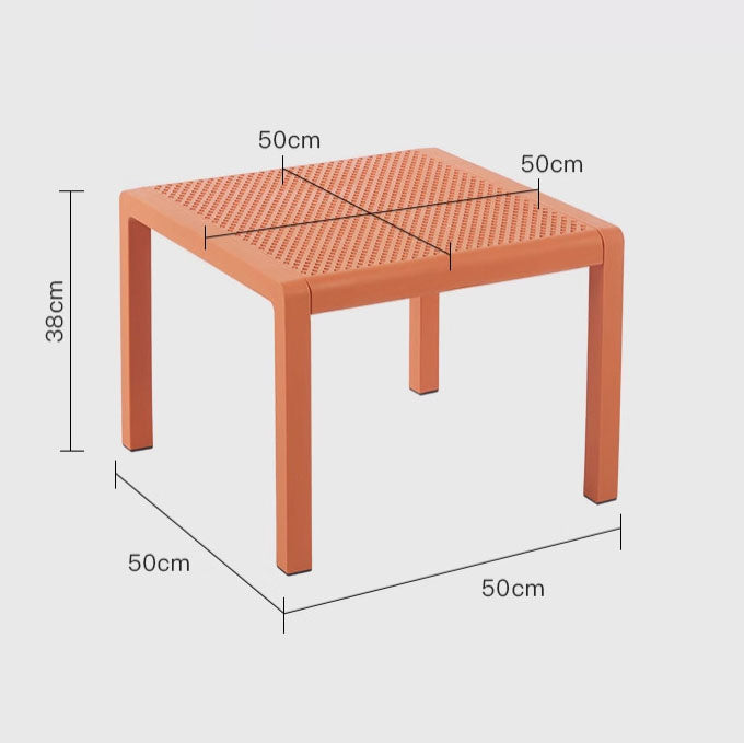 Mesa de Centro Cuadrada de Plástico Steve | 50 x 50 cm | Tapones Antideslizantes