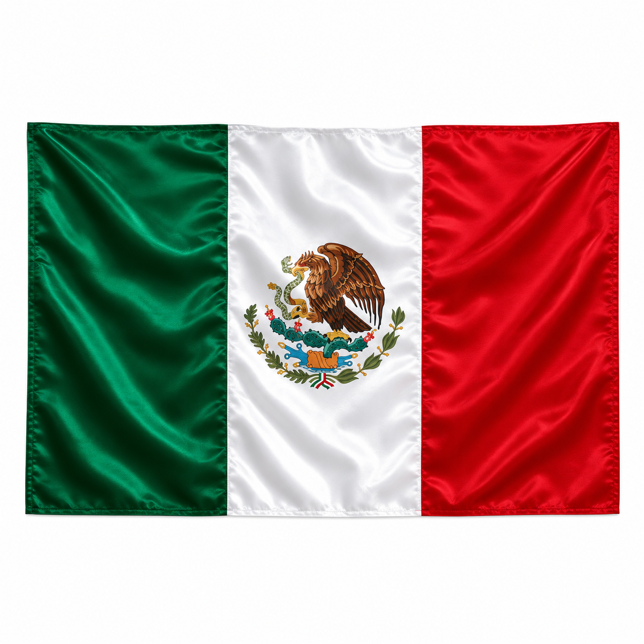 Bandera de México — escudo nacional, edición Mundial 2026