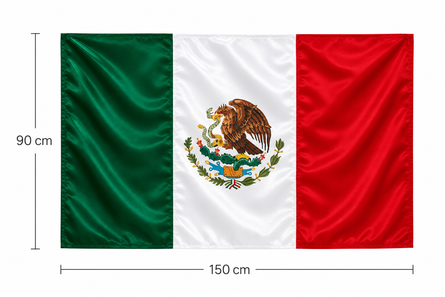 Bandera de México — escudo nacional, edición Mundial 2026