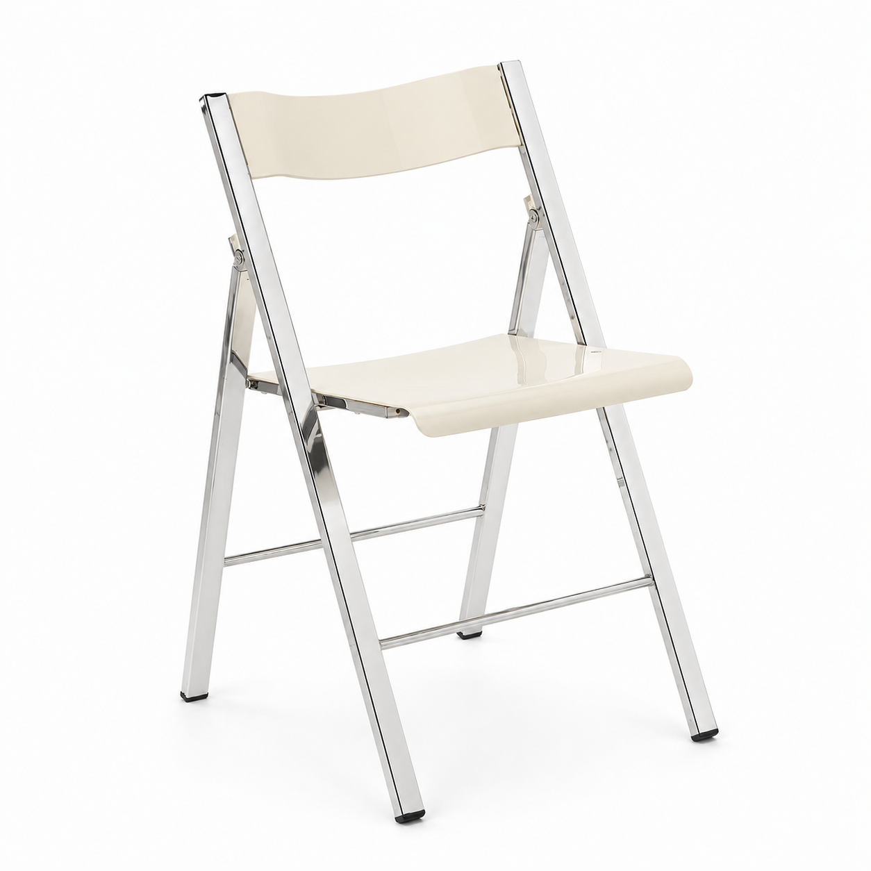 Silla Plegable de Diseño | Acrílico y Acero Cromado | Comedor y Sala | Casa Punto
