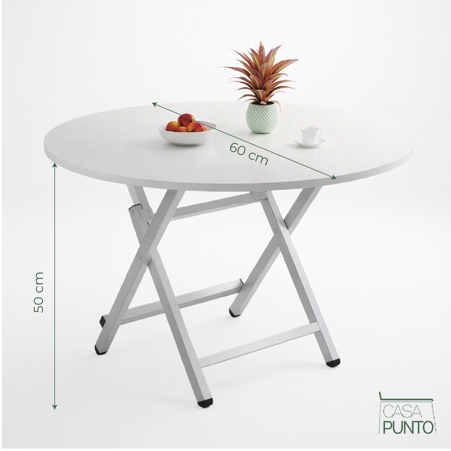 Mesa plegable redonda Siha de 60×50 cm