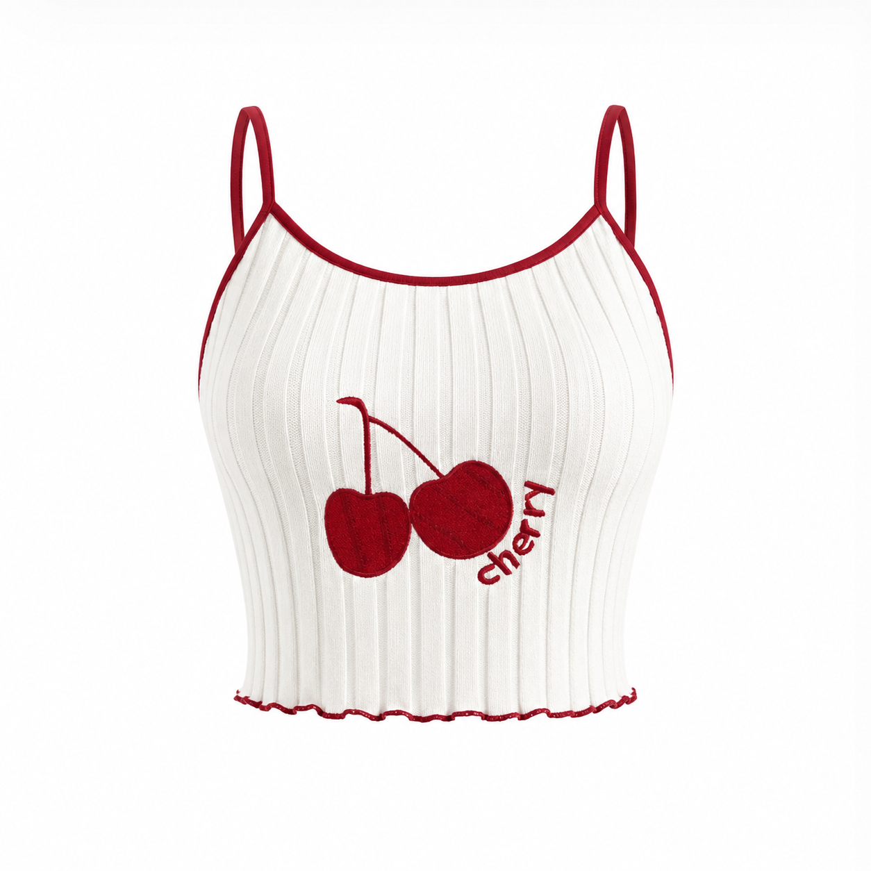 Conjunto pijama mujer 2 piezas Cherry — top camisola y shorts estilo coquette