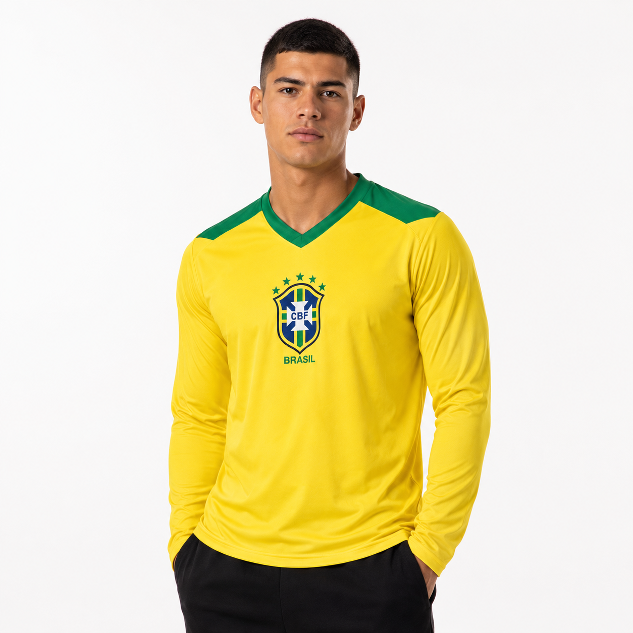 Jersey manga larga Brasil Hombre — Mundial