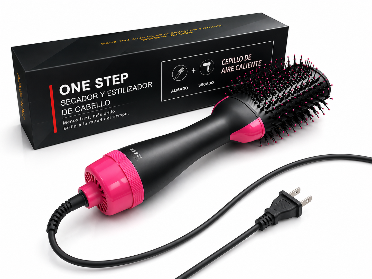 Cepillo secador y estilizador de cabello 2 en 1 One Step Liana — seca y alisa al mismo tiempo.