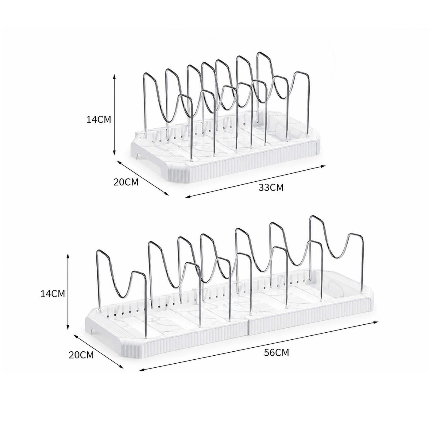 Organizador extensible para tapas y sartenes Sheila —  ajustable 20-36 cm