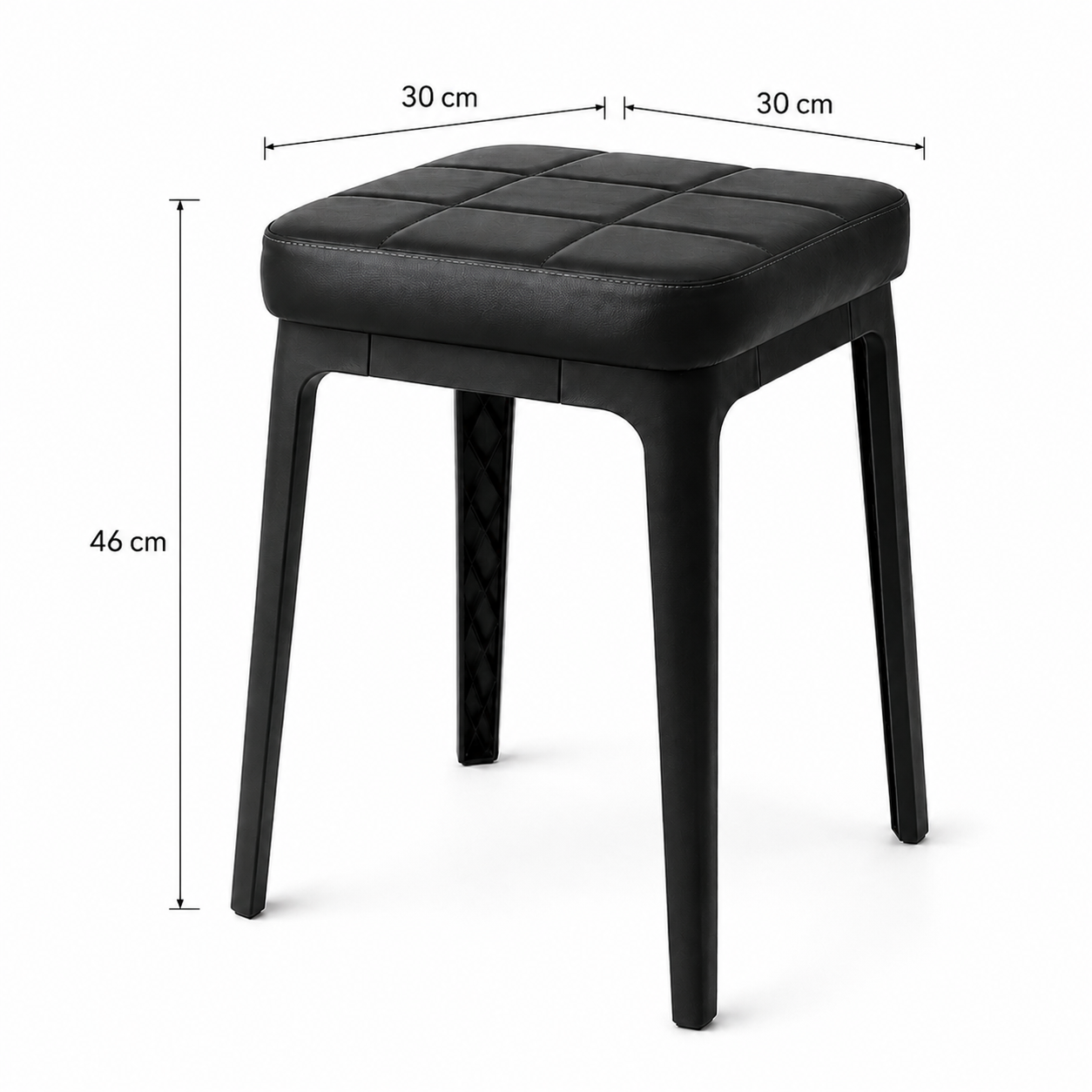 Taburete cuadrado tapizado para el hogar, taburete apilable para el salón, taburete sencillo y elegante para la mesa de comedor, taburete para el tocador del dormitorio, taburete para el tiempo libre