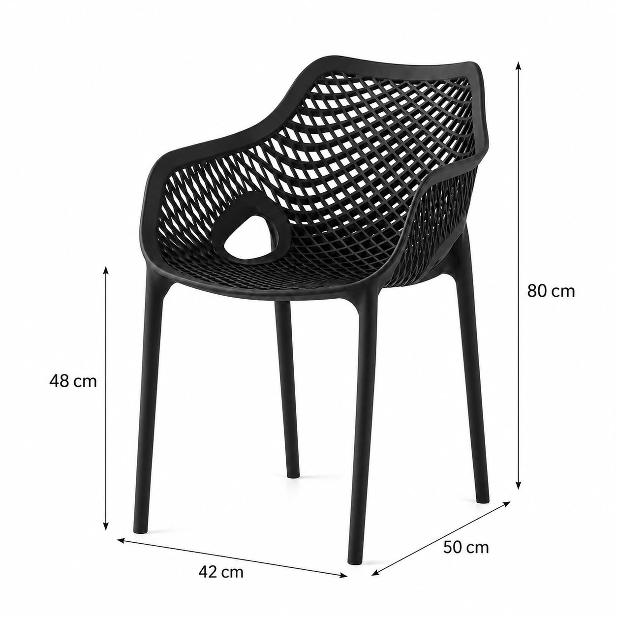 Silla Air con Brazos Apilable diseño moderno