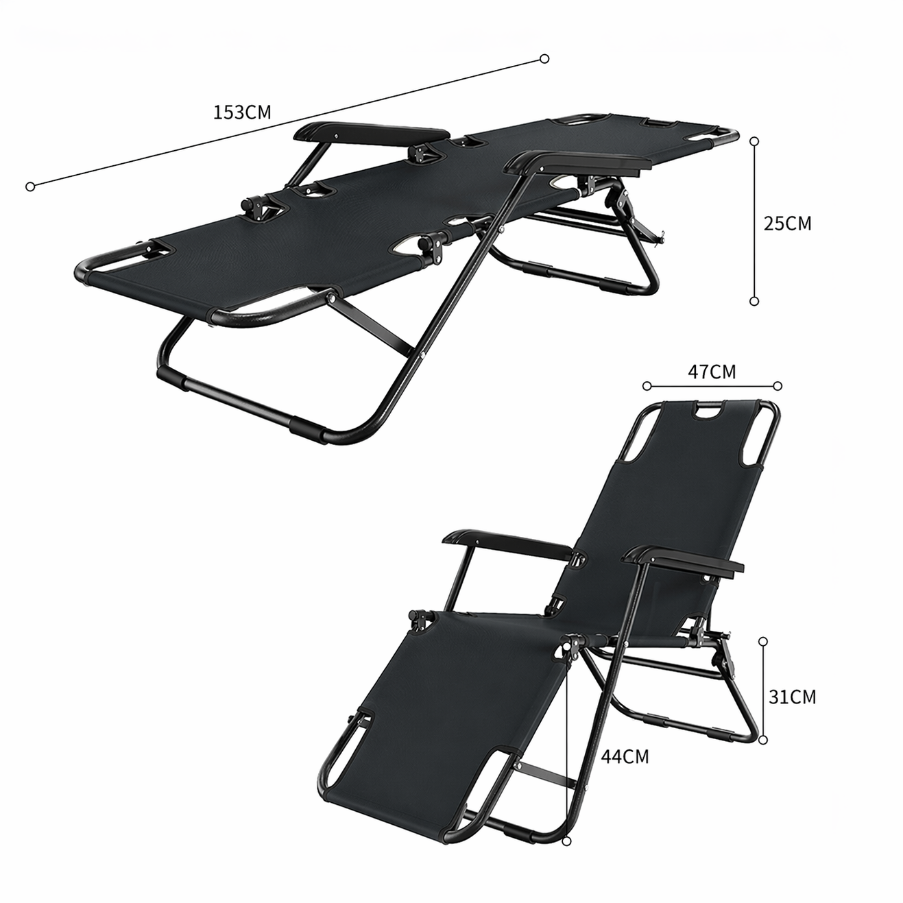 Sillón reclinable plegable portátil Kei AC-600