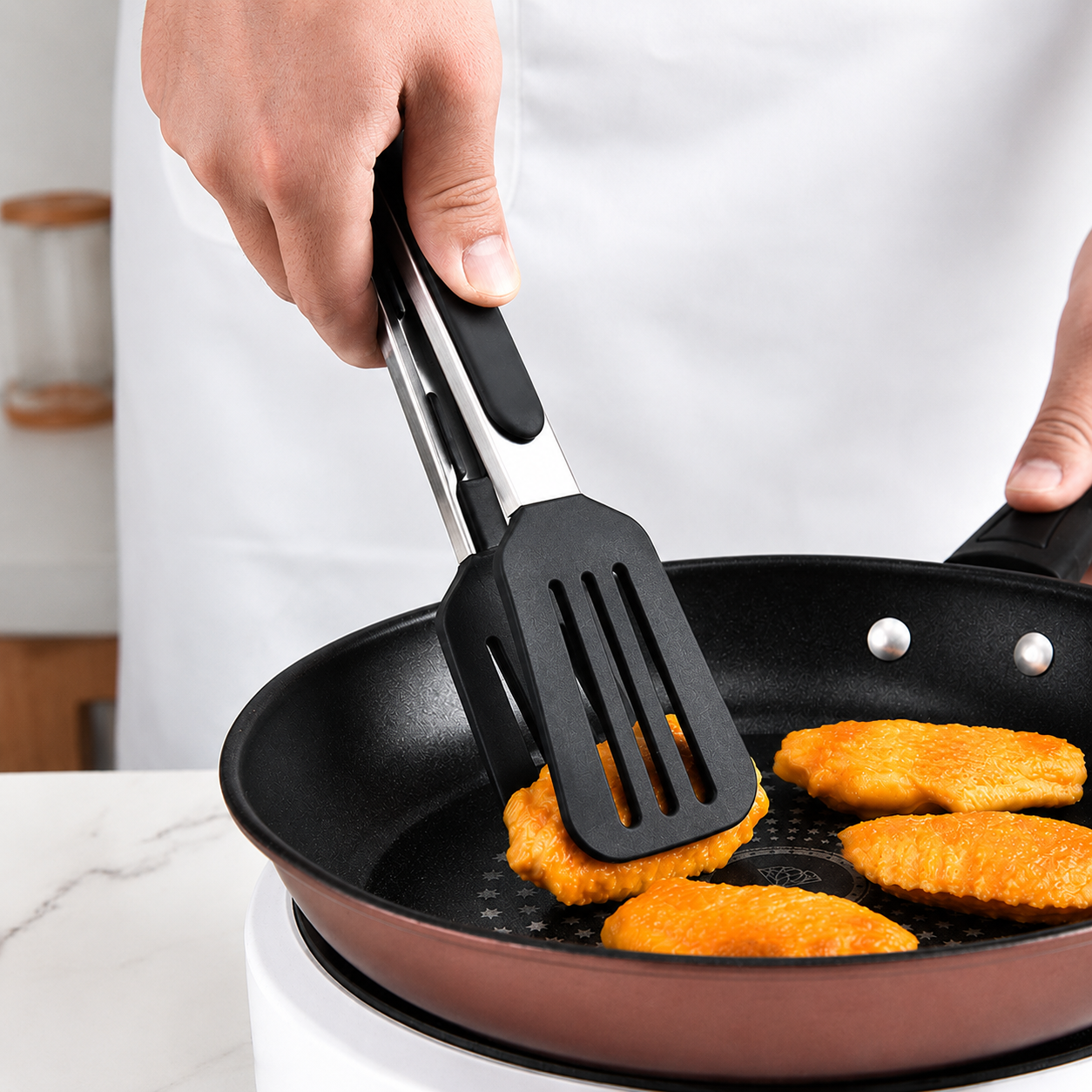 Set de 3 Pinzas de Cocina Multifuncionales con Silicón Vera