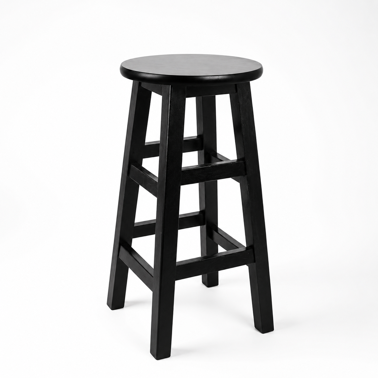 Banco alto Dinorah — asiento redondo, 60 cm de altura.