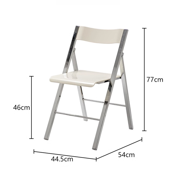 Silla Plegable de Diseño | Acrílico y Acero Cromado | Comedor y Sala | Casa Punto