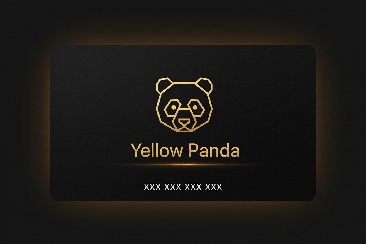 Tarjeta de Regalo Yellow Panda - Diseño Moderno