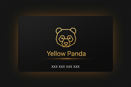 Tarjeta de Regalo Yellow Panda - Diseño Moderno